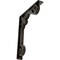 Ekena Millwork Fleur De Lis Wrought Iron Bracket, (Triple center brace), Antiqued Warm Silver 2"W x 12"D x 15"H BKTM02X12X15TFLAWS - alternate 1